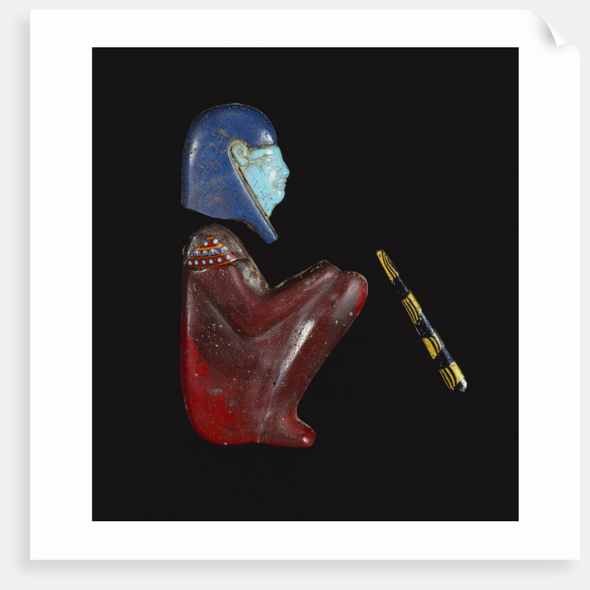 Ancient Egyptian Profile Face and Wig by Anonymous