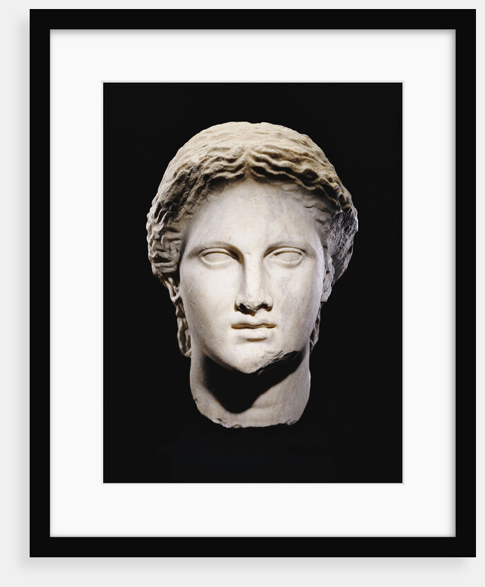 A Greek marble female head by Anonymous