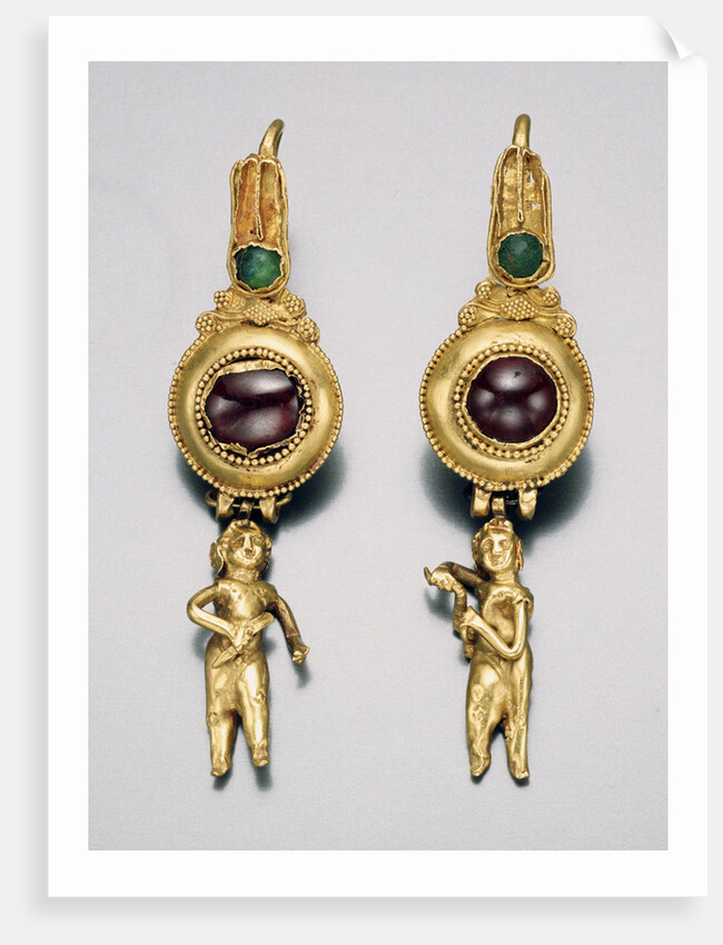 A pair of Hellenistic gold earrings by Anonymous