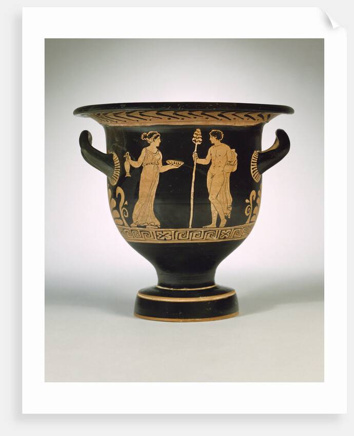An Apulian red-figure bell krater attributed to the Painter of the Long Overalls by Anonymous