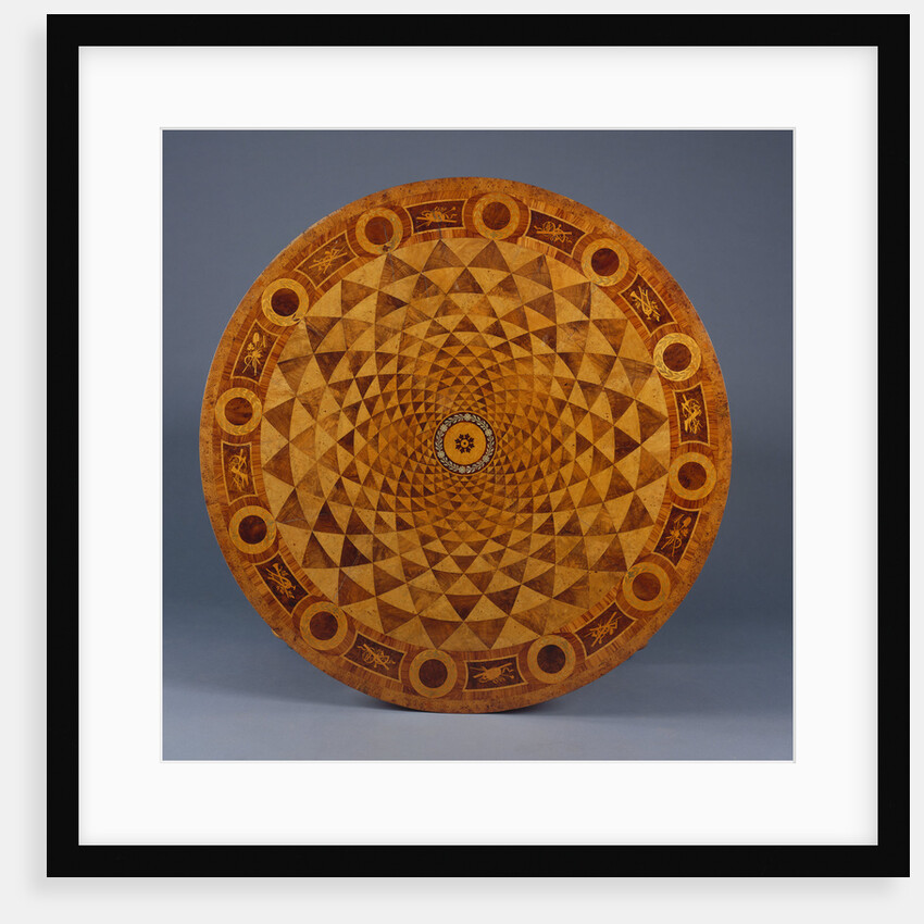 A Louis XVIII ormolu-mounted burr-elm and marquetry centre table by Anonymous