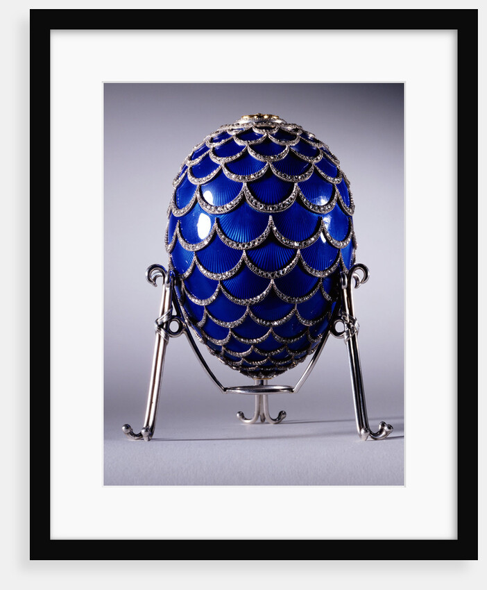 Faberge Pine Cone egg in its stand, workmaster Michael Evlampievich Perchin by Anonymous