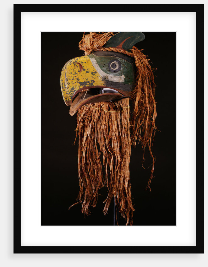A Kwakiutl Thunderbird Mask of red cedar by Anonymous