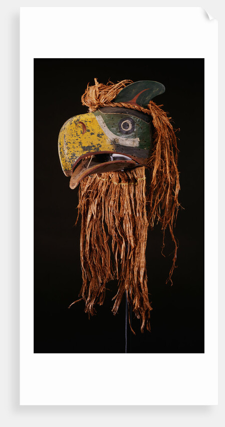 A Kwakiutl Thunderbird Mask of red cedar by Anonymous
