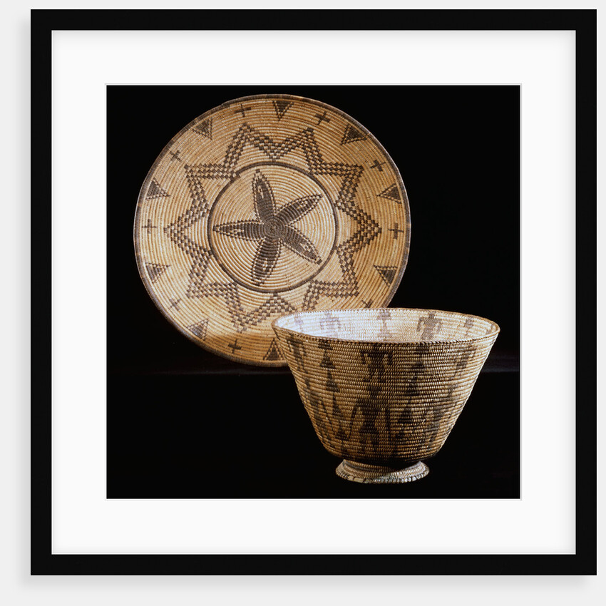 An Apache coiled tray and bowl by Anonymous