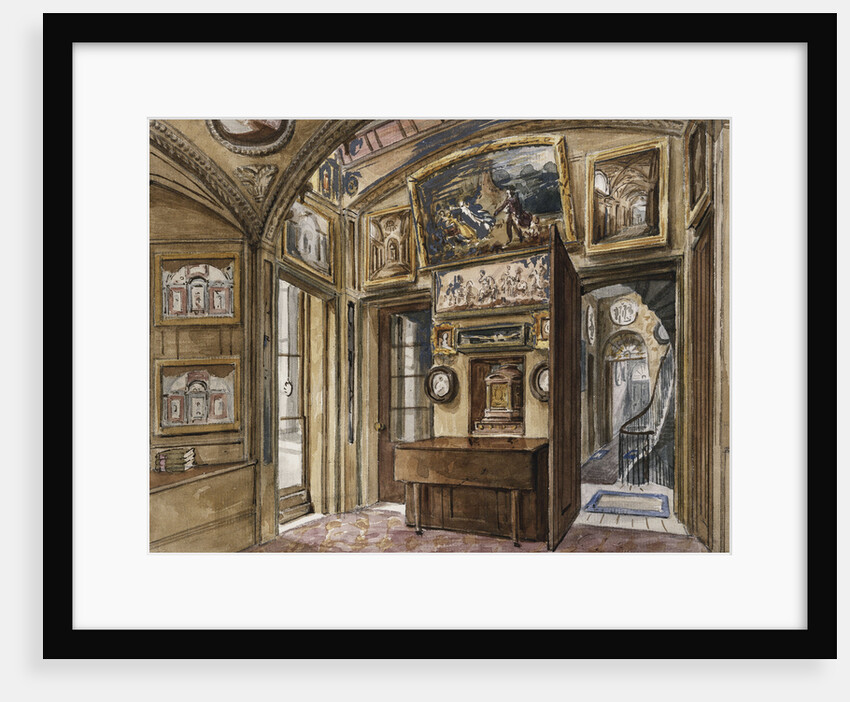 The Breakfast Room in Sir John Soane's Museum at 13 Lincoln's Inns Fields, Looking South into the Hall and Staircase by Charles James Richardson