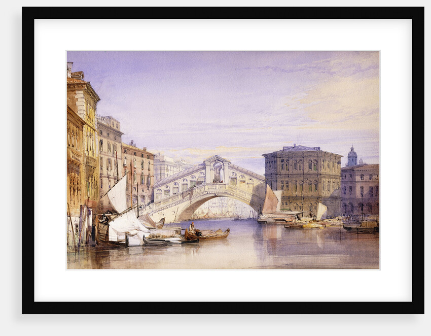 The Rialto from the Grand Canal by William Callow