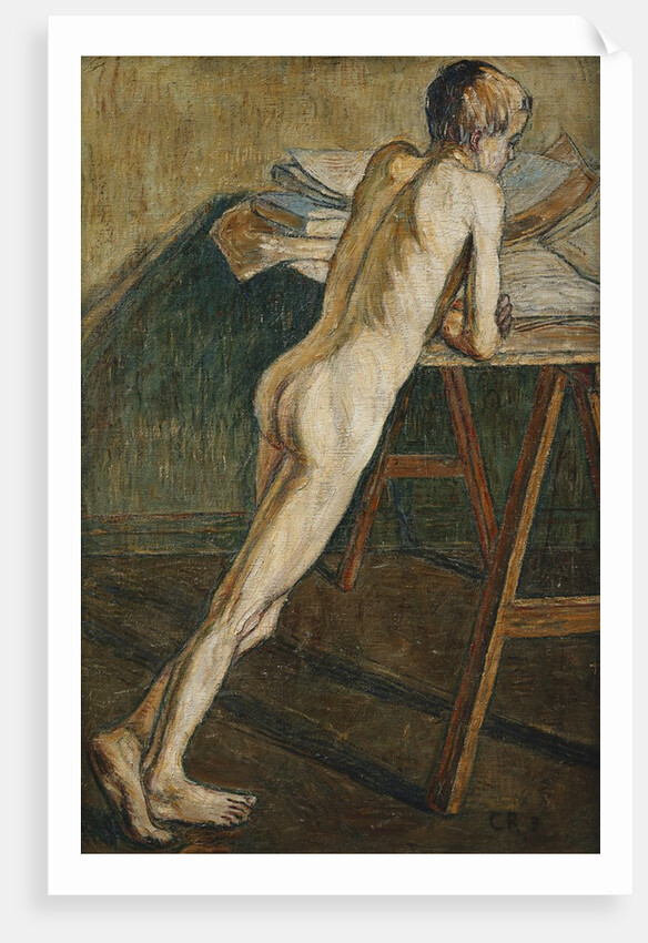 Nude Boy Standing by Christian Rohlfs