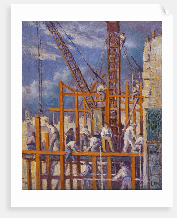 The Building Sites of Paris, Boulevard de la Madeleine by Maximilien Luce
