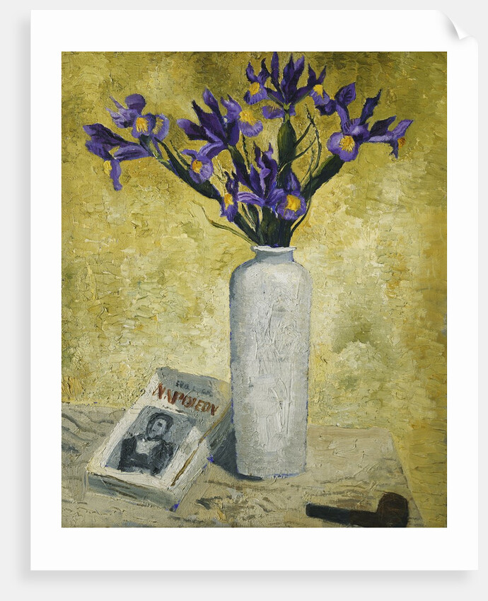 Irises in a Tall Vase by Christopher Wood