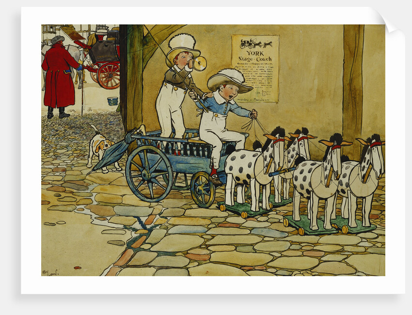 Chips Off The Old Block; The York Stage Coach by Cecil Aldin