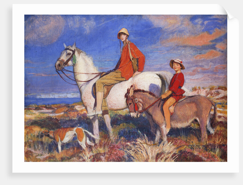 Hilda and Mary at Studland Bay, Dorset by George Spencer Watson