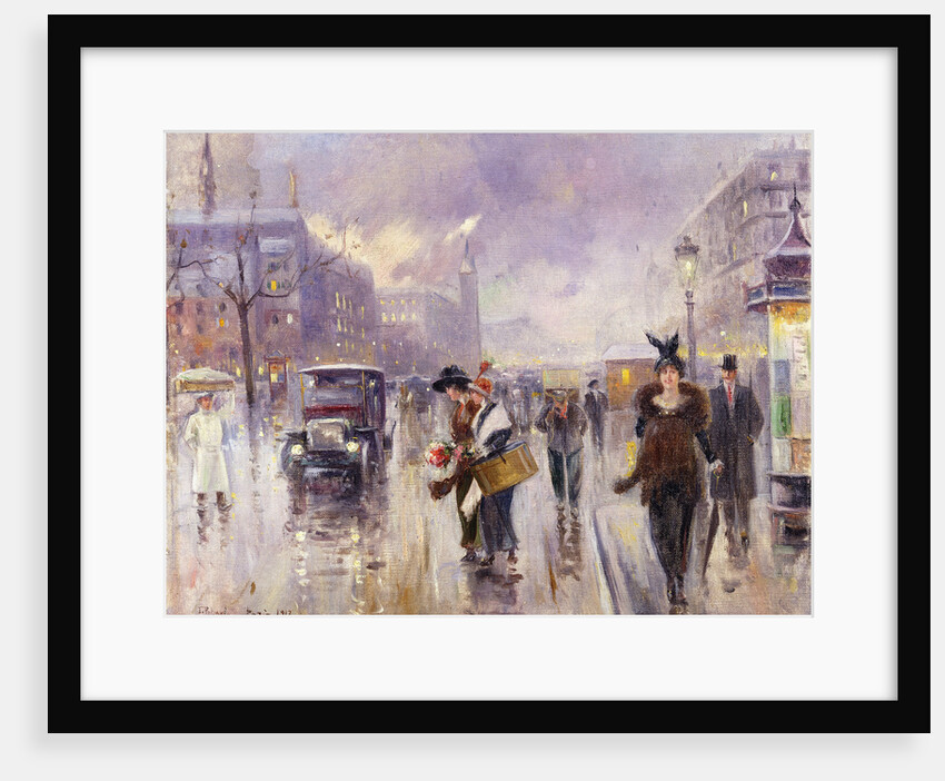 Parisien Street Scene by Joaquin Pallares Allustante