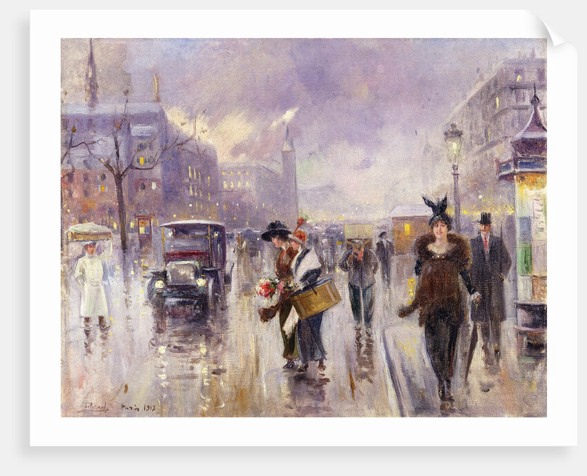 Parisien Street Scene by Joaquin Pallares Allustante