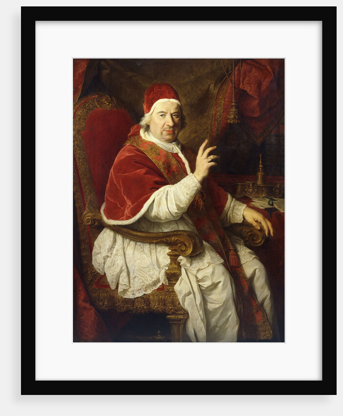 Portrait of Pope Benedict XIV, Seated Three-Quarter-Length, His Right Arm Raised in Benediction by Pierre Subleyras