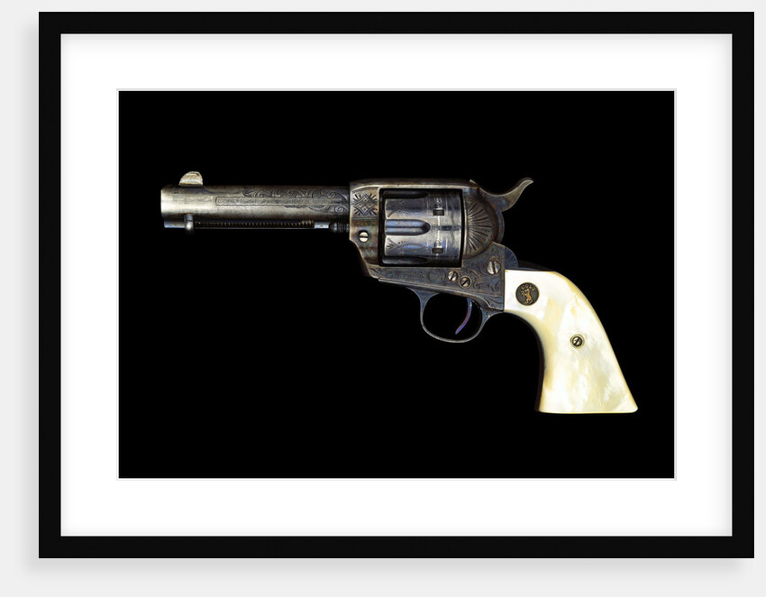 A factory engraved Colt .44-40 'Frontier Six Shooter' revolver with mother of pearl grip by Anonymous