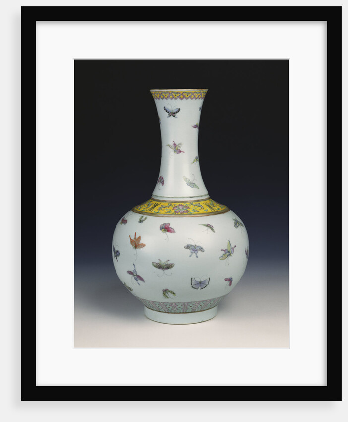 A famille rose 'Butterfly' vase by Anonymous