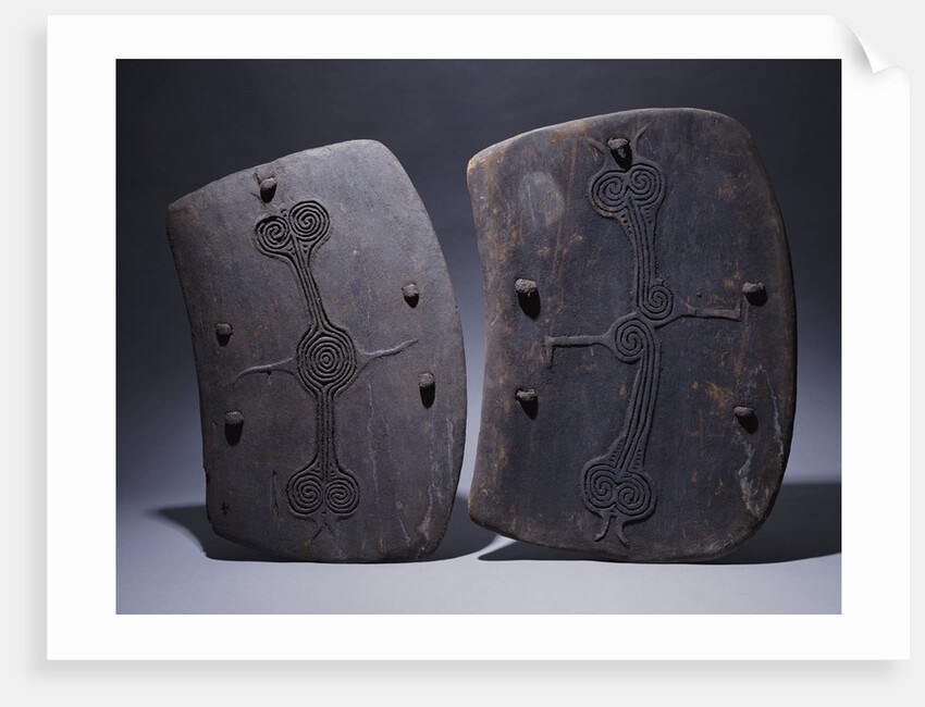 Two Lumi shields in rectangular form by Anonymous