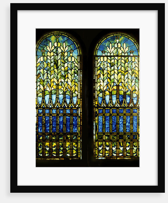 Tiffany Studios leaded and plated glass windows by Anonymous