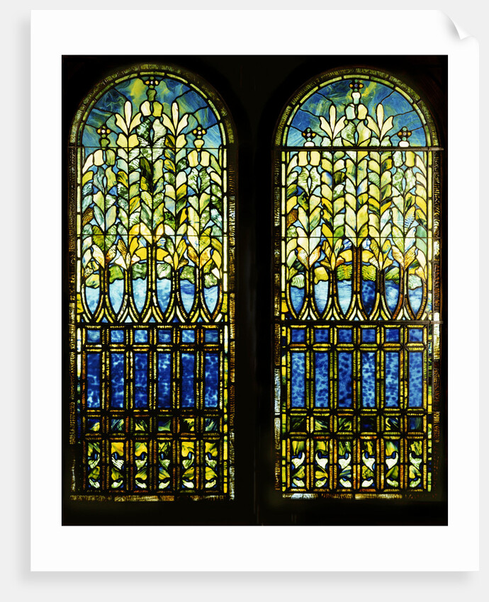 Tiffany Studios leaded and plated glass windows by Anonymous
