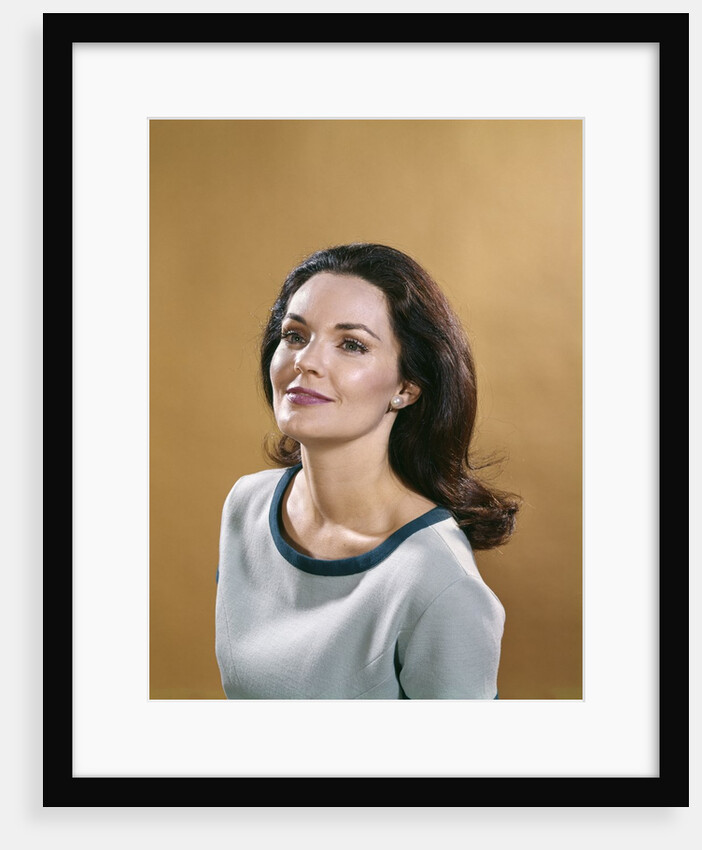 1970s Portrait Smiling Woman With Long Brunette Hair by Anonymous