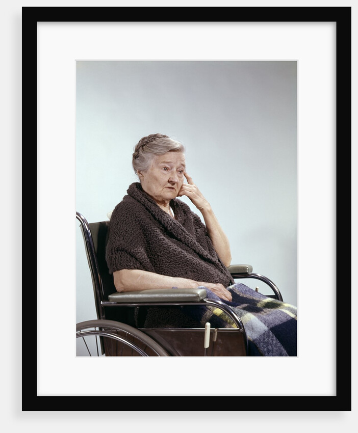 elderly Woman Wheelchair Portrait 1960 1960s Retro by Anonymous