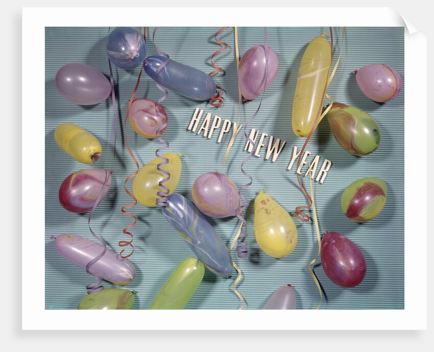 1970 1970s Retro Part Decorations Balloons Streamers New Year by Anonymous