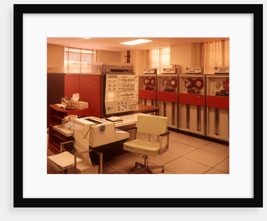 1970 1970s Ibm System 360 Computer Room Main Frame Data Storage by Anonymous