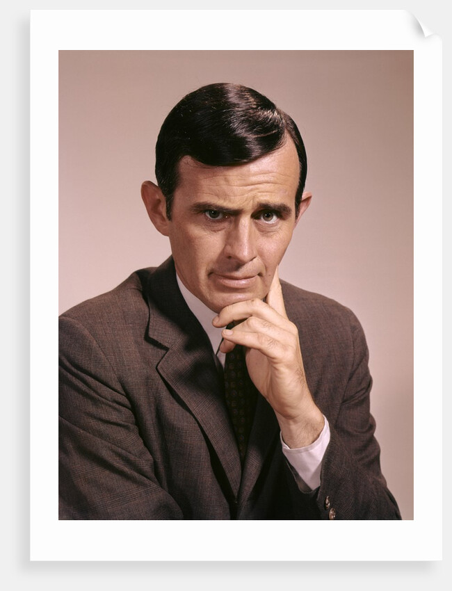 1960s Portrait Serious Thoughtful Concerned Man Businessman Looking At Camera by Anonymous