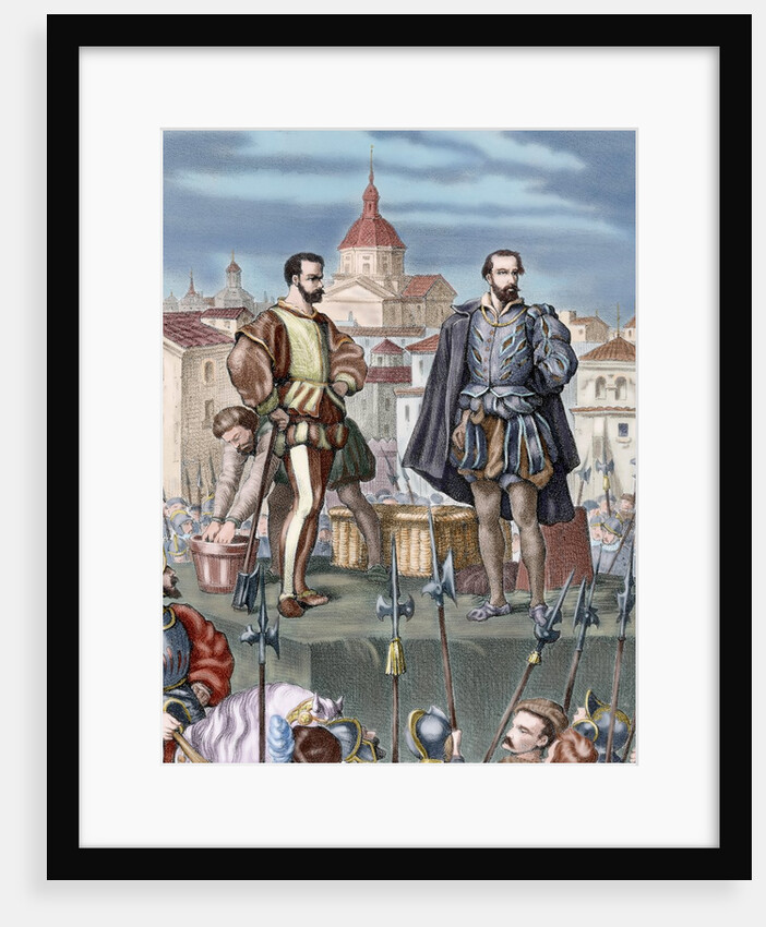 Spain. Aragon. Reign of Philip II. Death of Don Juan de Lanuza (1564-1591) by beheading. by Anonymous