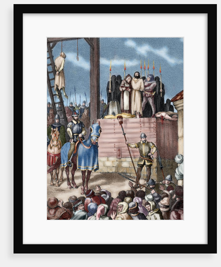 Spain. Aragon. Reign of Philip II. New tortures in Zaragoza during the occupation by Castilian troop by Anonymous