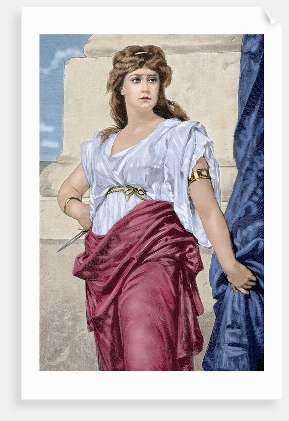 Medea. Colored engraving by Anonymous