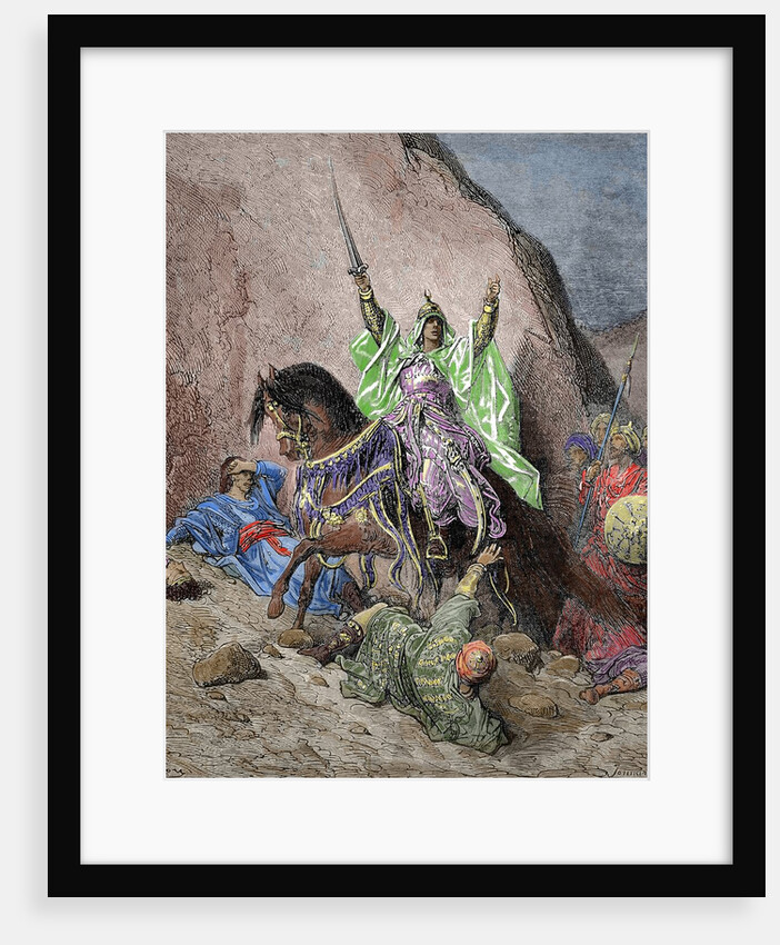 Saladin the Turk (1138-1193). 19th Century depiction of a victorious Saladin, by Gustave Dore.