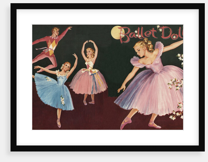 Vintage set of ballet paper dolls by Anonymous