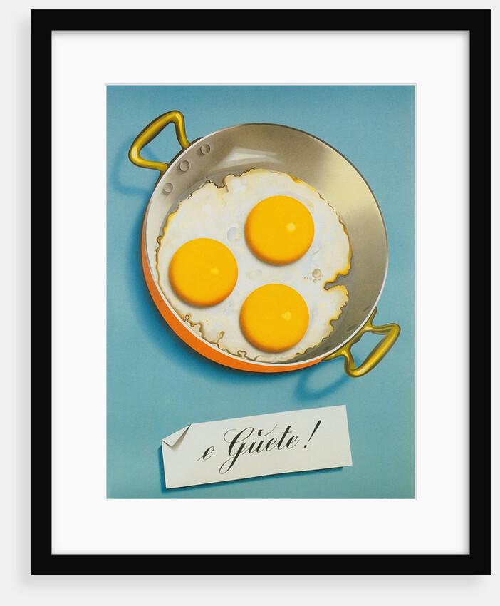 Three Fried Eggs in a Pan by Anonymous