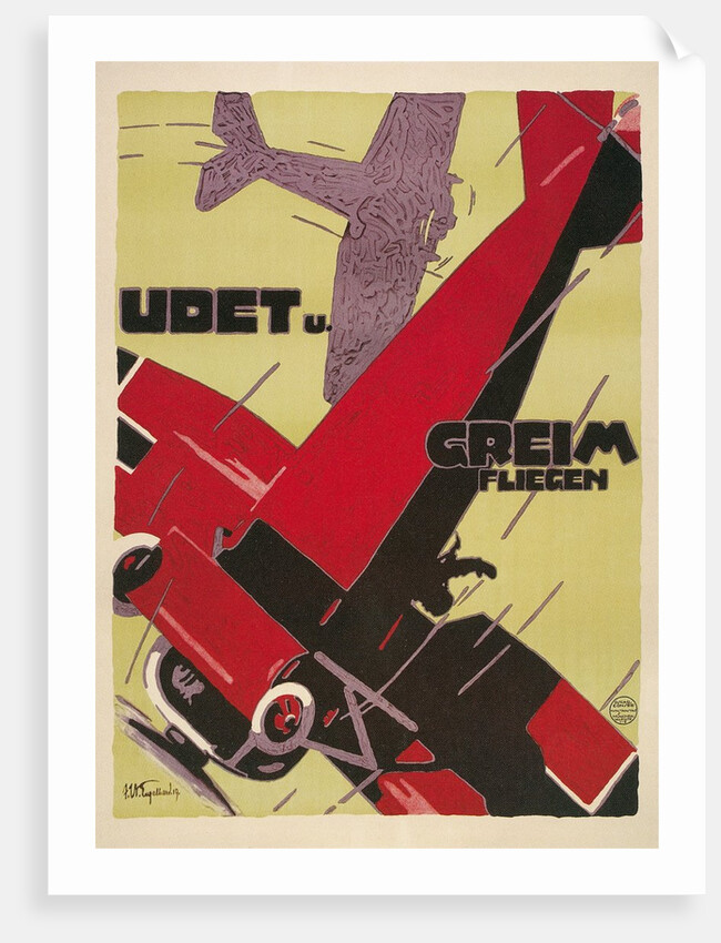 Udet and Greim Air Show Aviation Poster by Anonymous