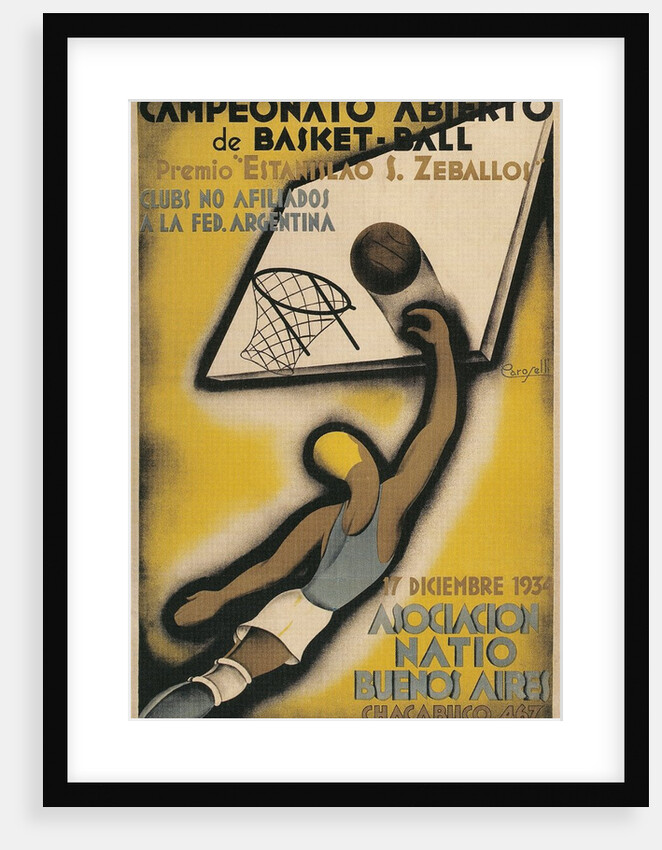 Poster for Argentine Basketball Tournament by Anonymous