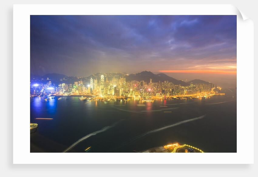 Hong Kong cityscape at sunset by Anonymous