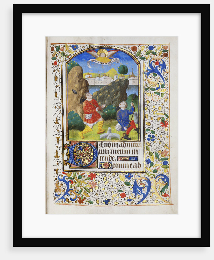 Annunciation to the Shepherds from a French book of hours by Anonymous