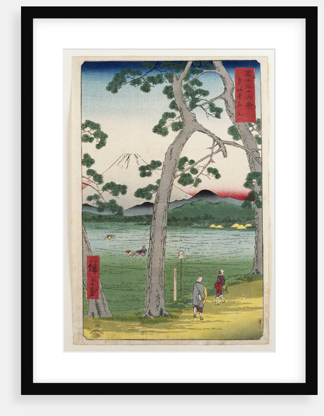 Fuji on the Left of the Tokaido Road by Ando Hiroshige from 'Thirty Six views of Mount Fuji' by Anonymous
