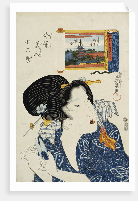 The Diplomatic Type by Keisai Eisen from the series Imayo bijin junikei (Twelve scenes of modern beauties) by Anonymous