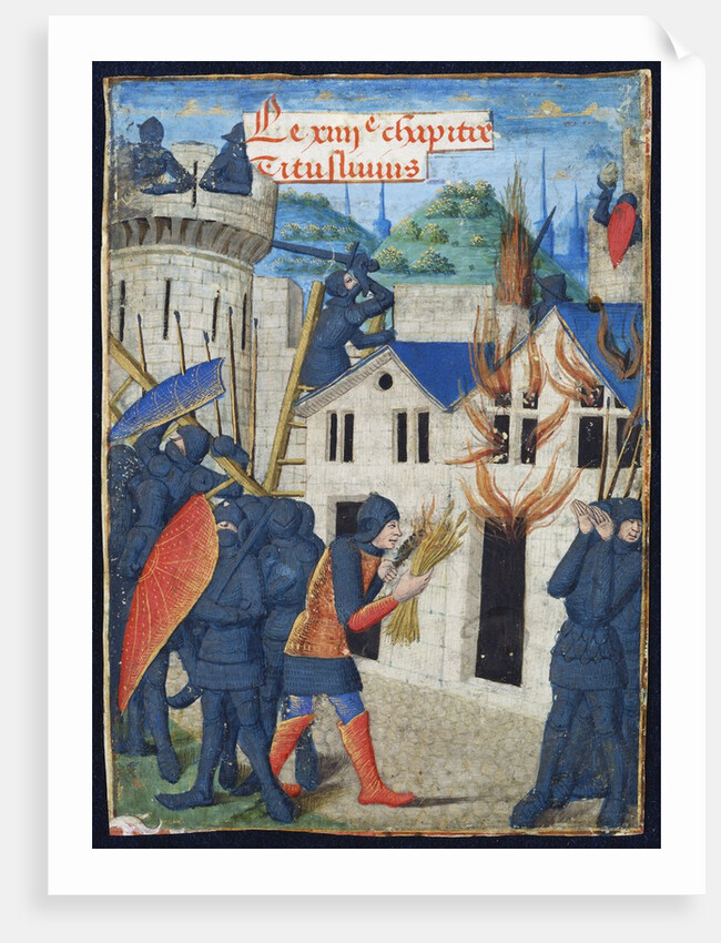 Gaius Marcus Corialanus setting a firebrand to Corioli by Anonymous