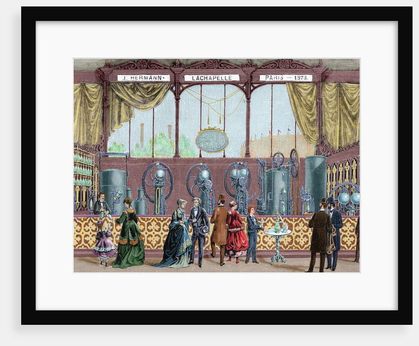 Paris Universal Exhibition (1878). Installation by J. Hermann Lachapelle, Continuous equipment maker by Anonymous