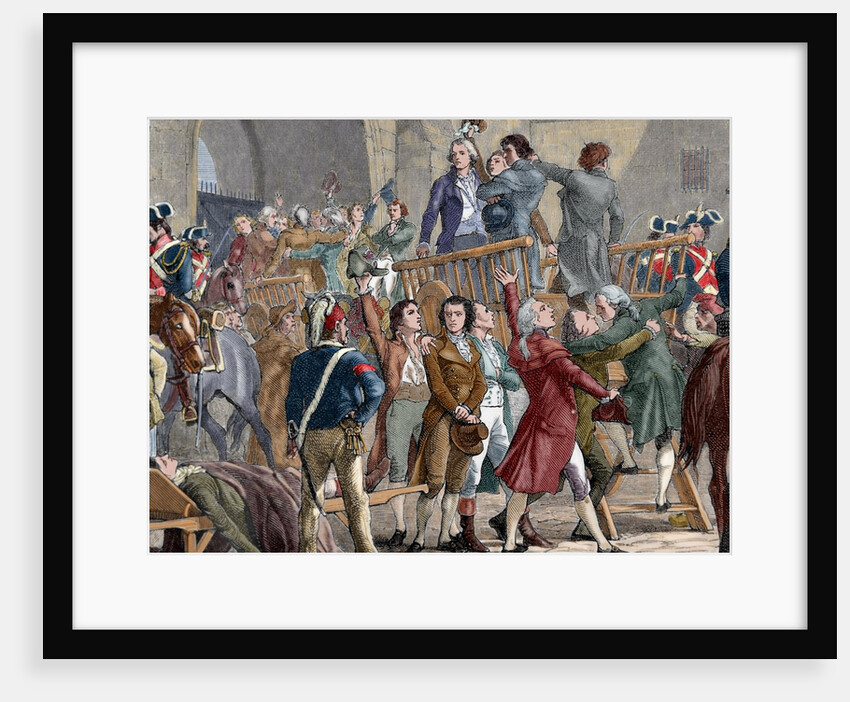French Revolution (1789). The Girondists out of jail to go to the gallows by Anonymous