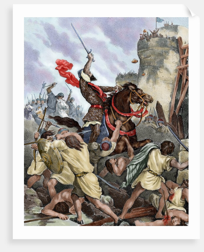 Rodrigo Diaz de Vivar (c.1043-1099), known as El Cid. Conquest of Valencia (June 15, 1094). Spain by Anonymous