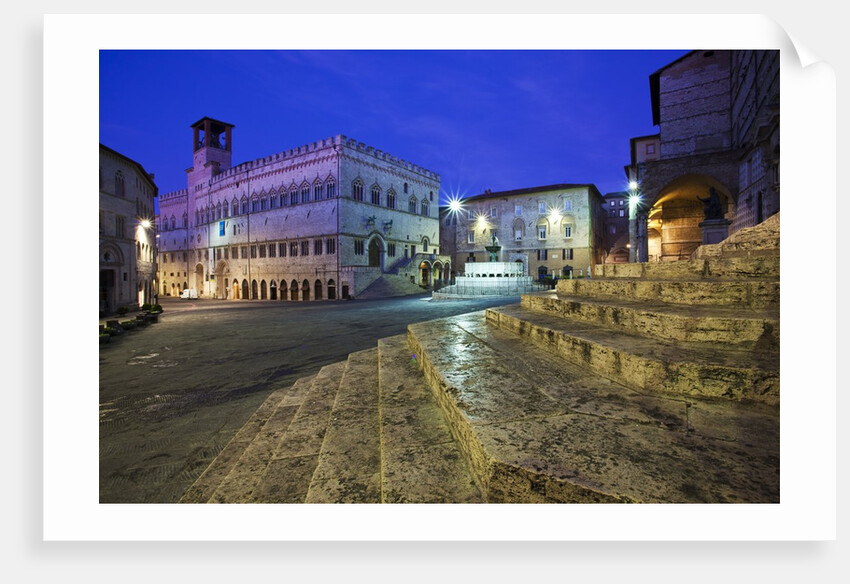 Main Square and Fountain of Perugia by Anonymous