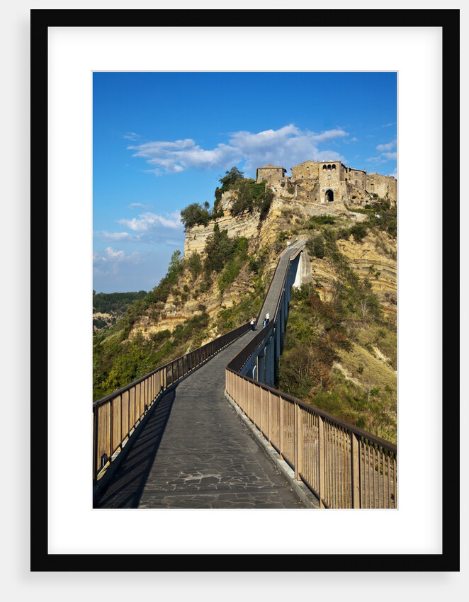 Civita di Bagnoregio and the long bridge leading to town by Anonymous
