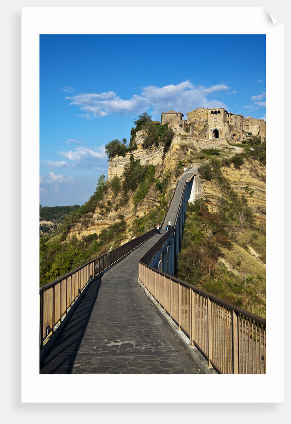 Civita di Bagnoregio and the long bridge leading to town by Anonymous
