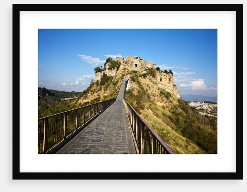Civita di Bagnoregio and the long bridge leading to town by Anonymous