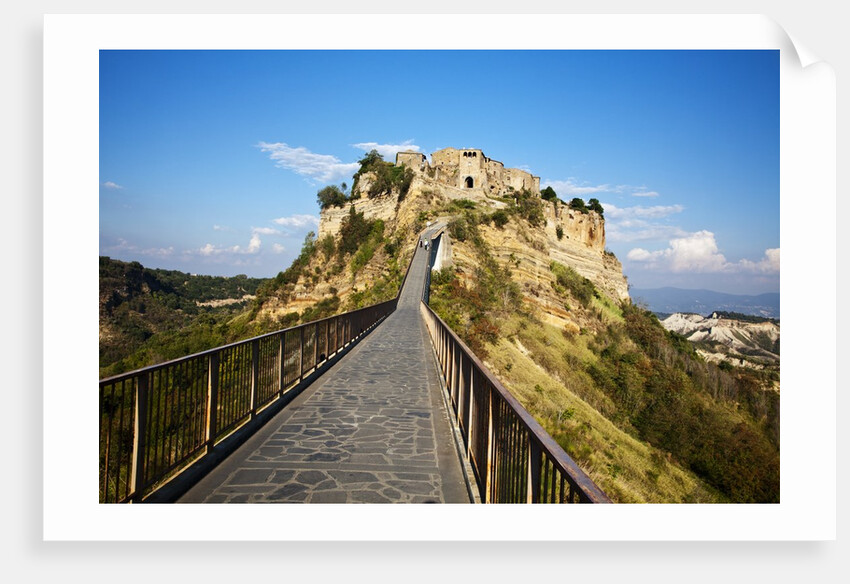 Civita di Bagnoregio and the long bridge leading to town by Anonymous